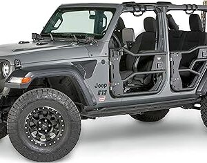 WARN 103101 Elite Series Front Tube Doors for Jeep Wrangler JL